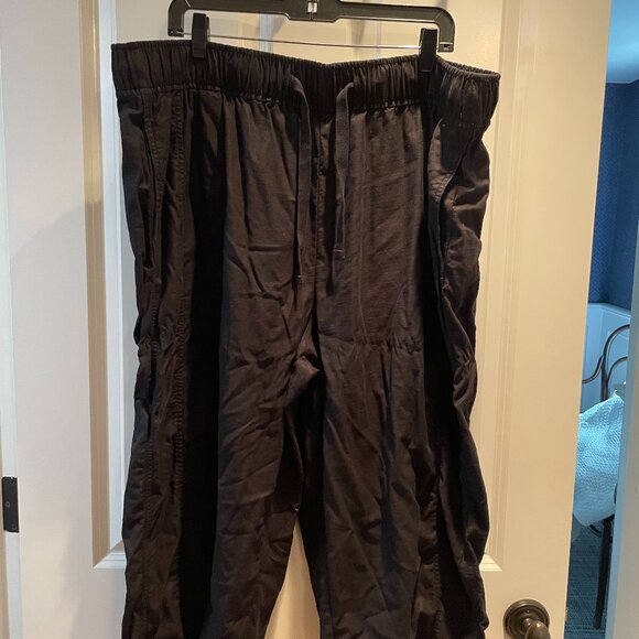 Lane Bryant Capri Linen-Style Draw String Pants - Picture 1 of 4